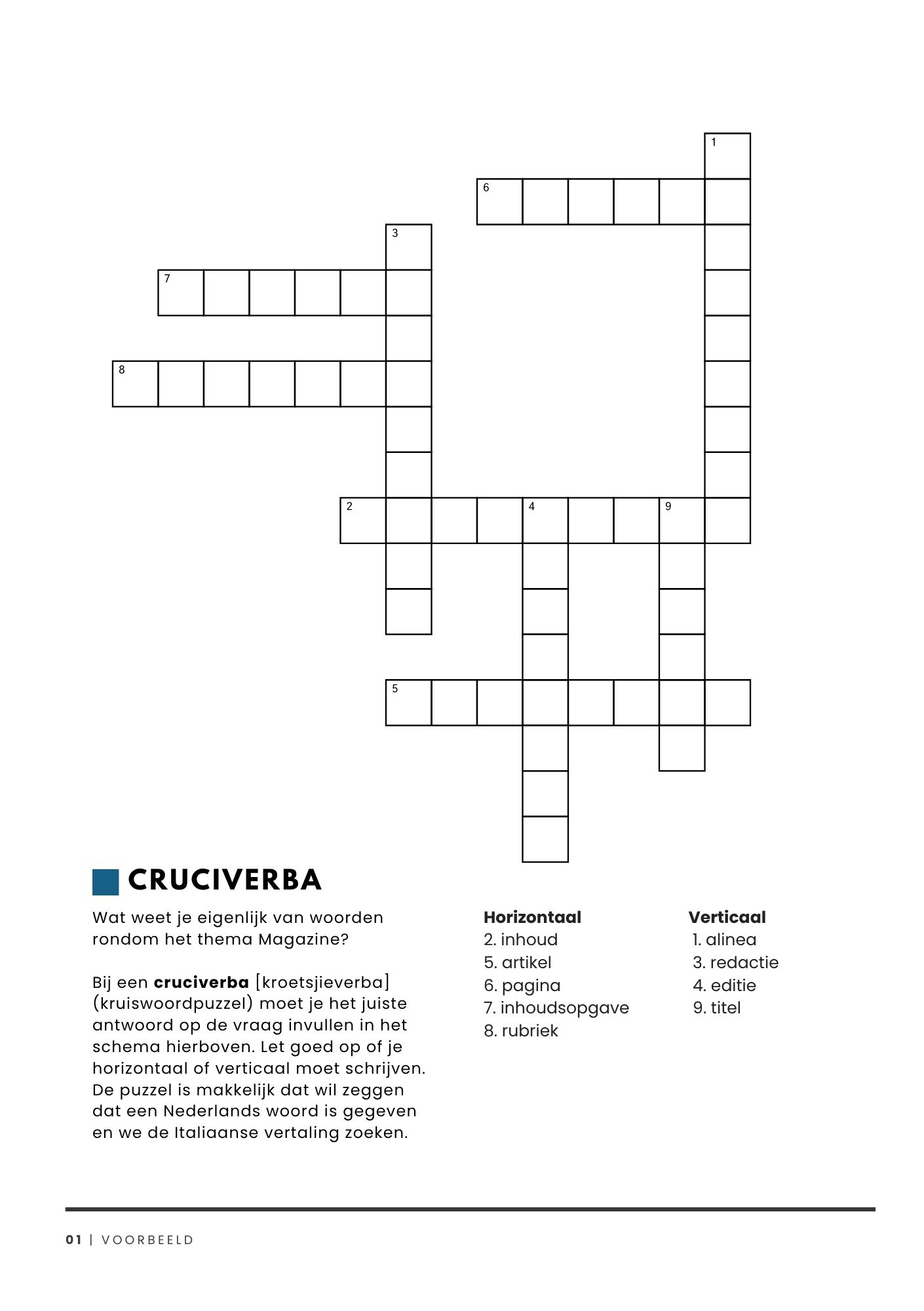 Voorbeeld 1 uit het magazine